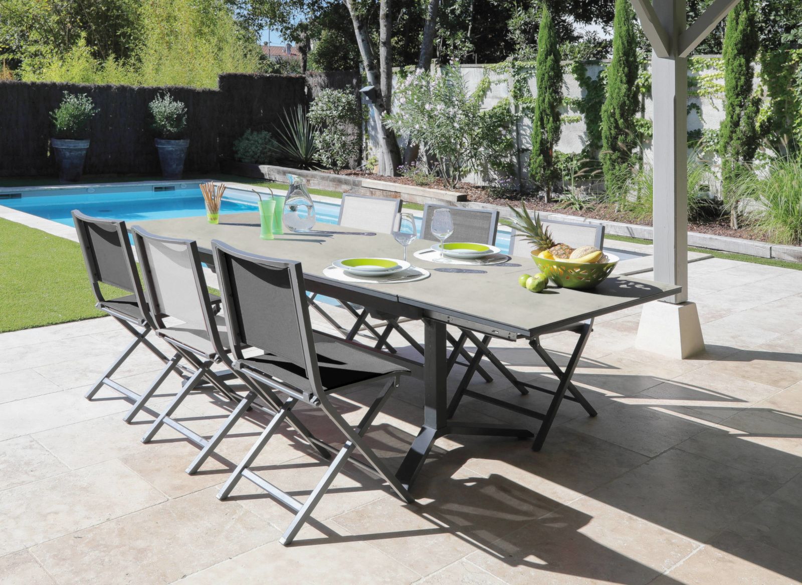 Table Sotta 150/200/250 cm, plateau Fundermax®