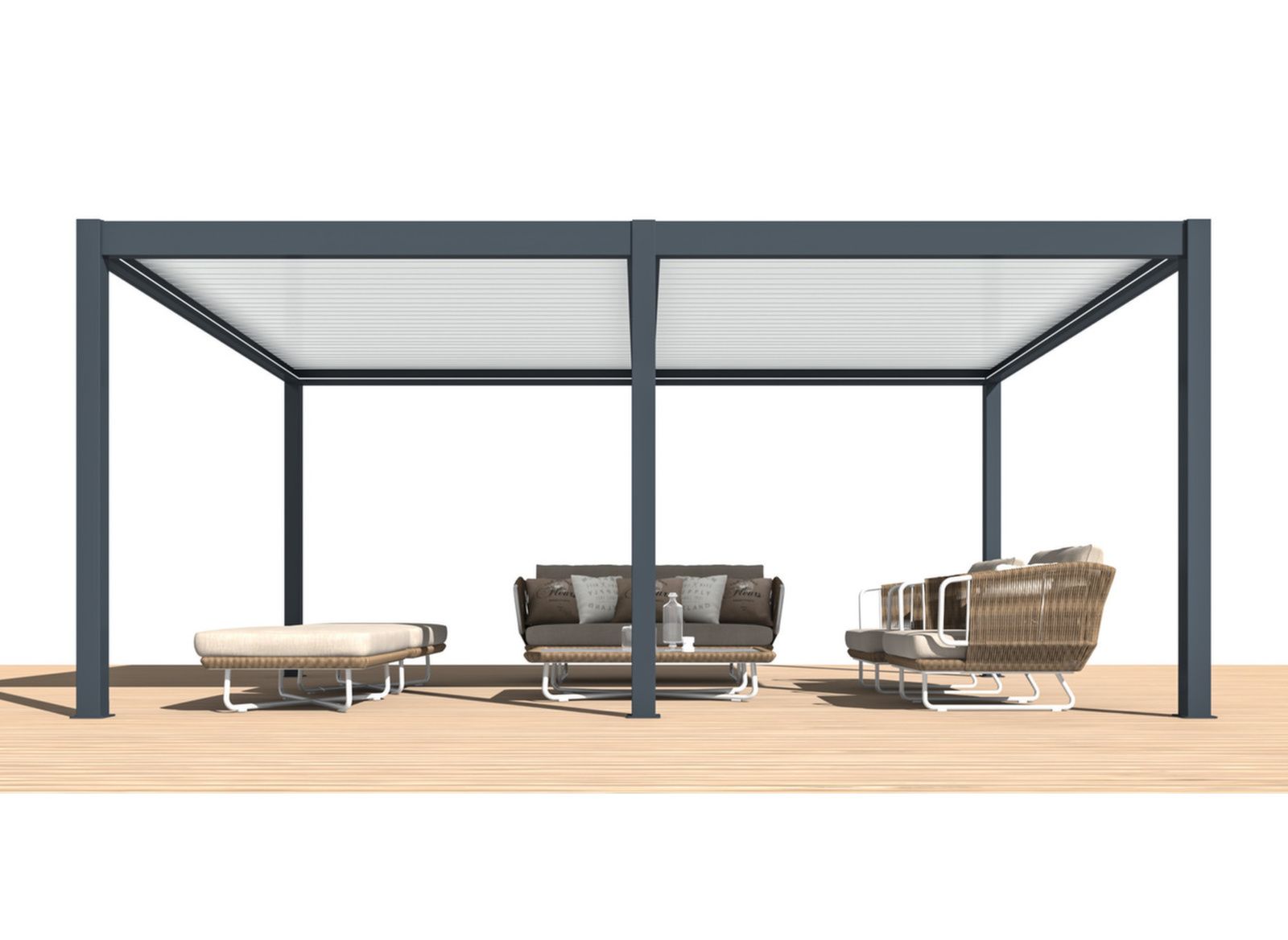 Pergola autoportée Zéphir 6x4 m manuelle
