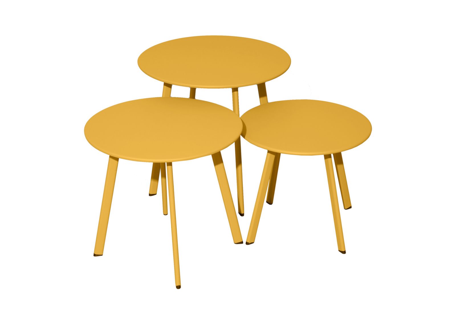 Lot de 3 tables basses Massaï