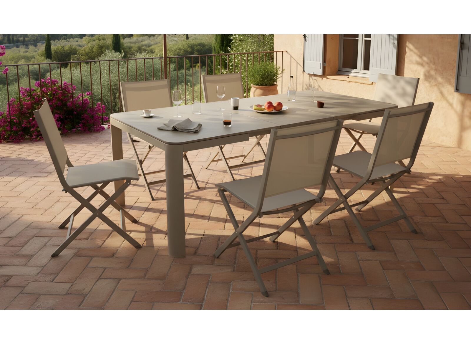 Table Alma 140/180 cm, plateau céramique