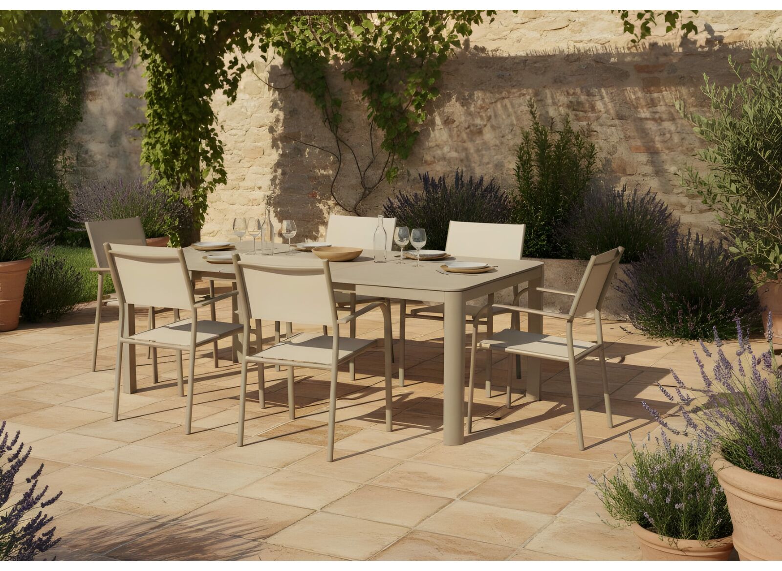 Table Alma 160/210 cm, plateau céramique