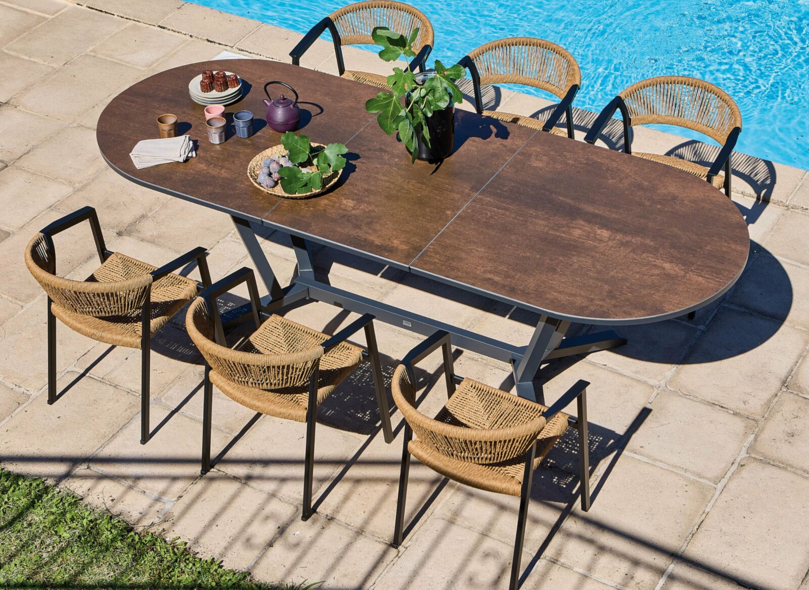 Table ovale Vita 200/260 cm, plateau Kedra®