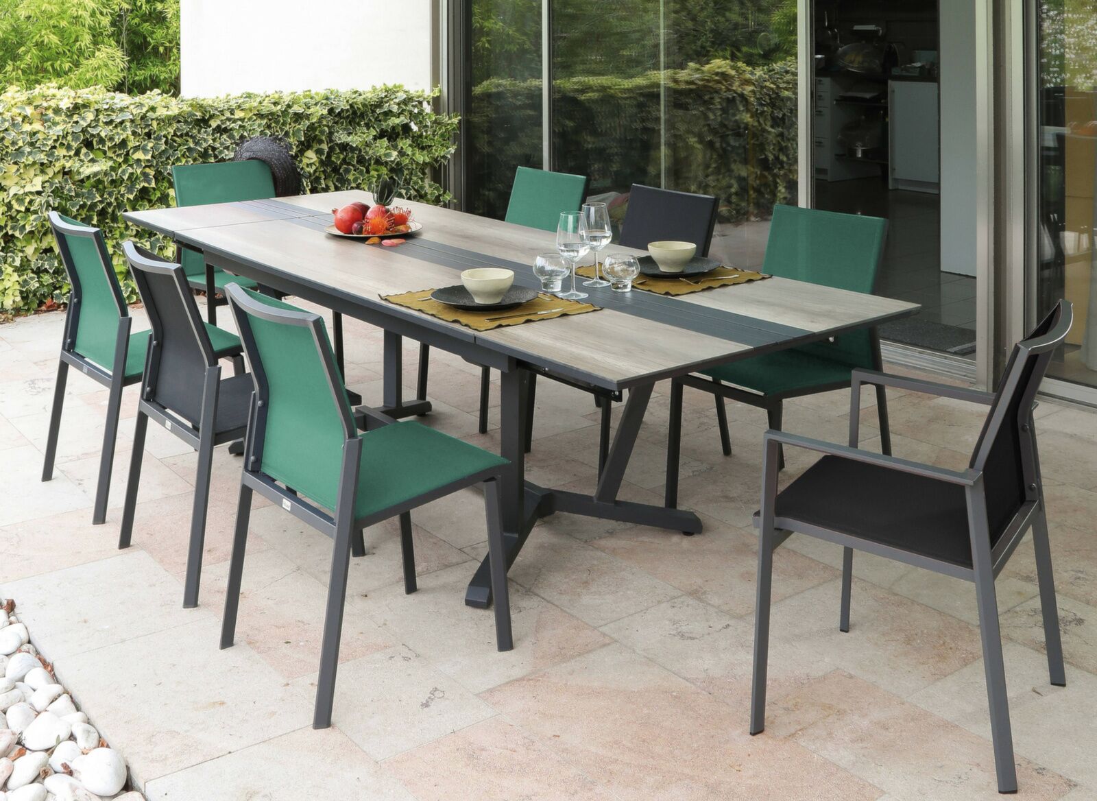 Table Galléo 180/230/280 cm, plateau HPL