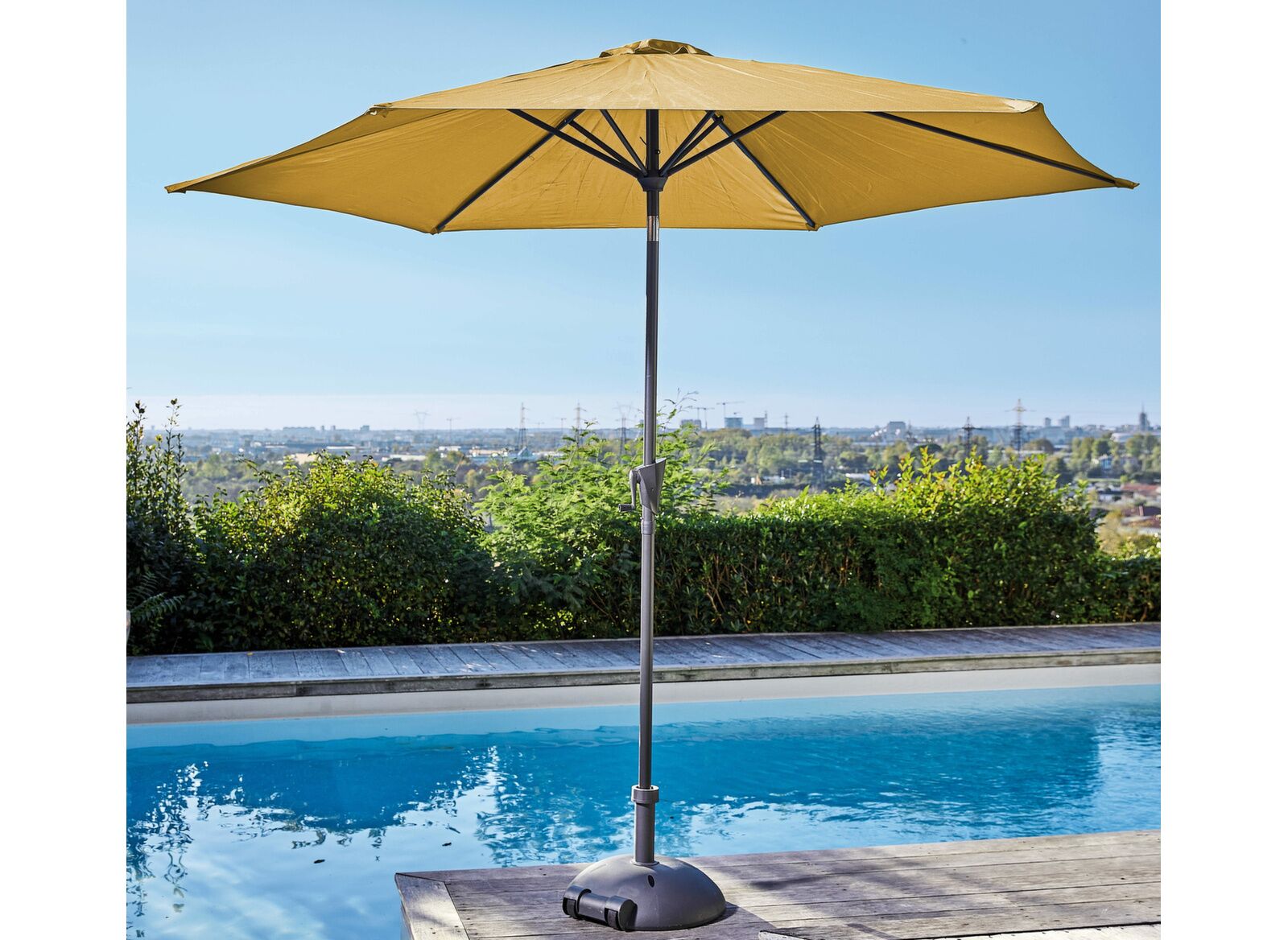 Parasol droit Manivelle Ø 300 cm