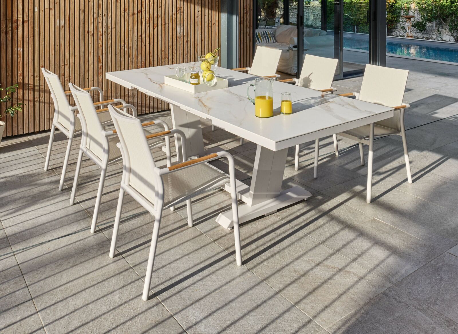 Table Amber 180/240 cm, plateau Kedra®