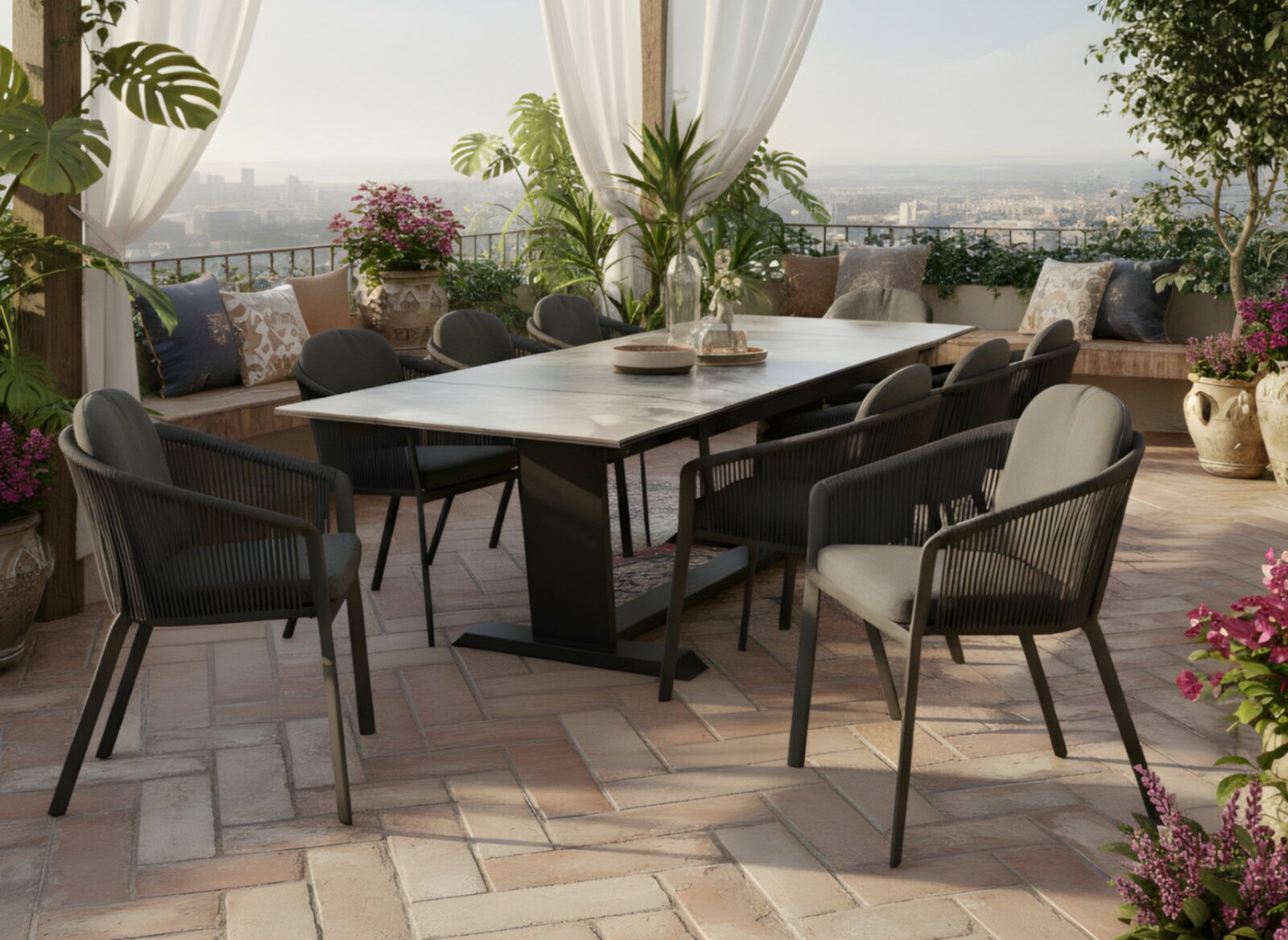 Table Amber 180/230/280 cm, plateau Kedra®