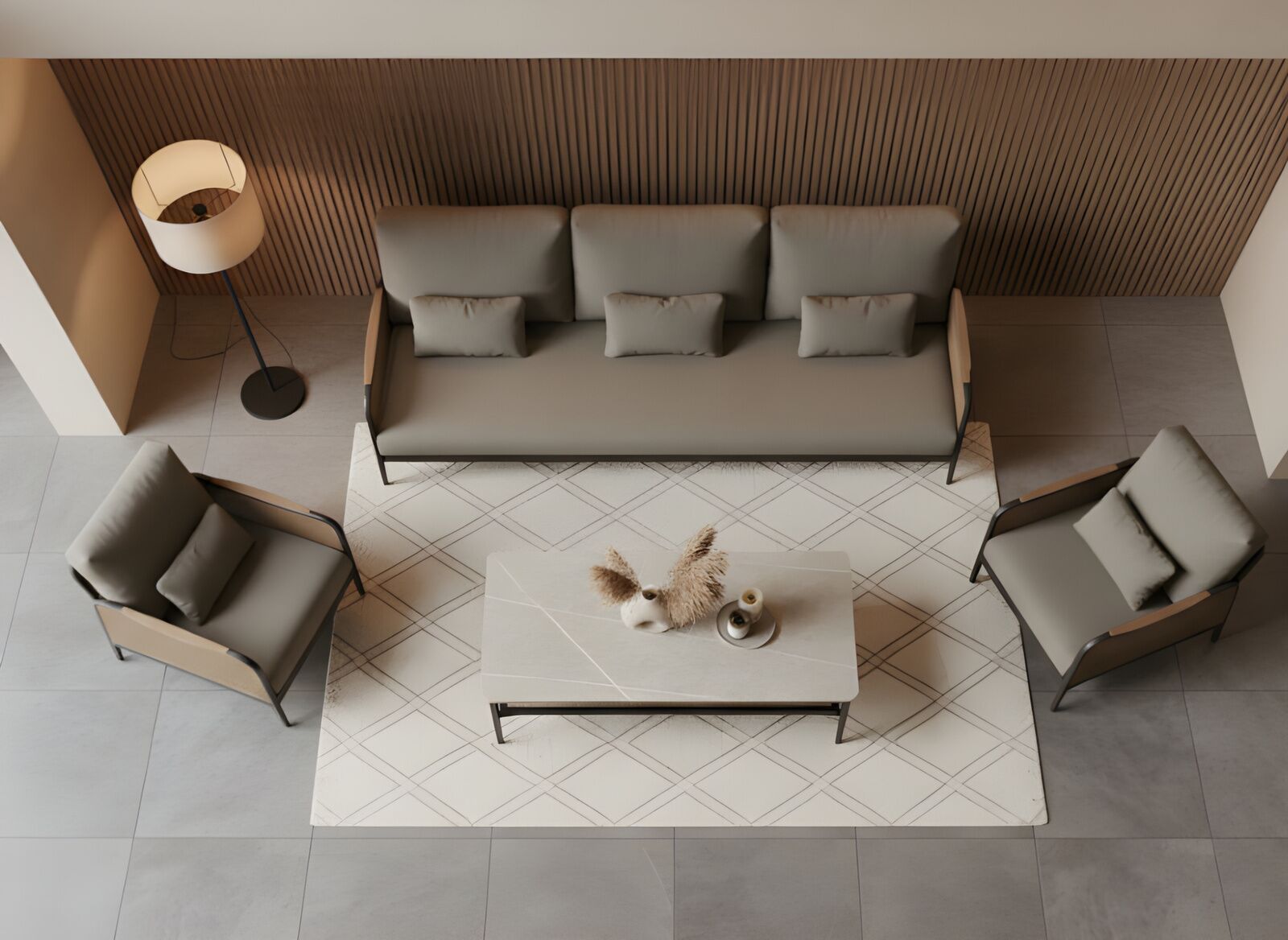 Ensemble détente Raphia (2 fauteuils + 1 canapé 3 places)