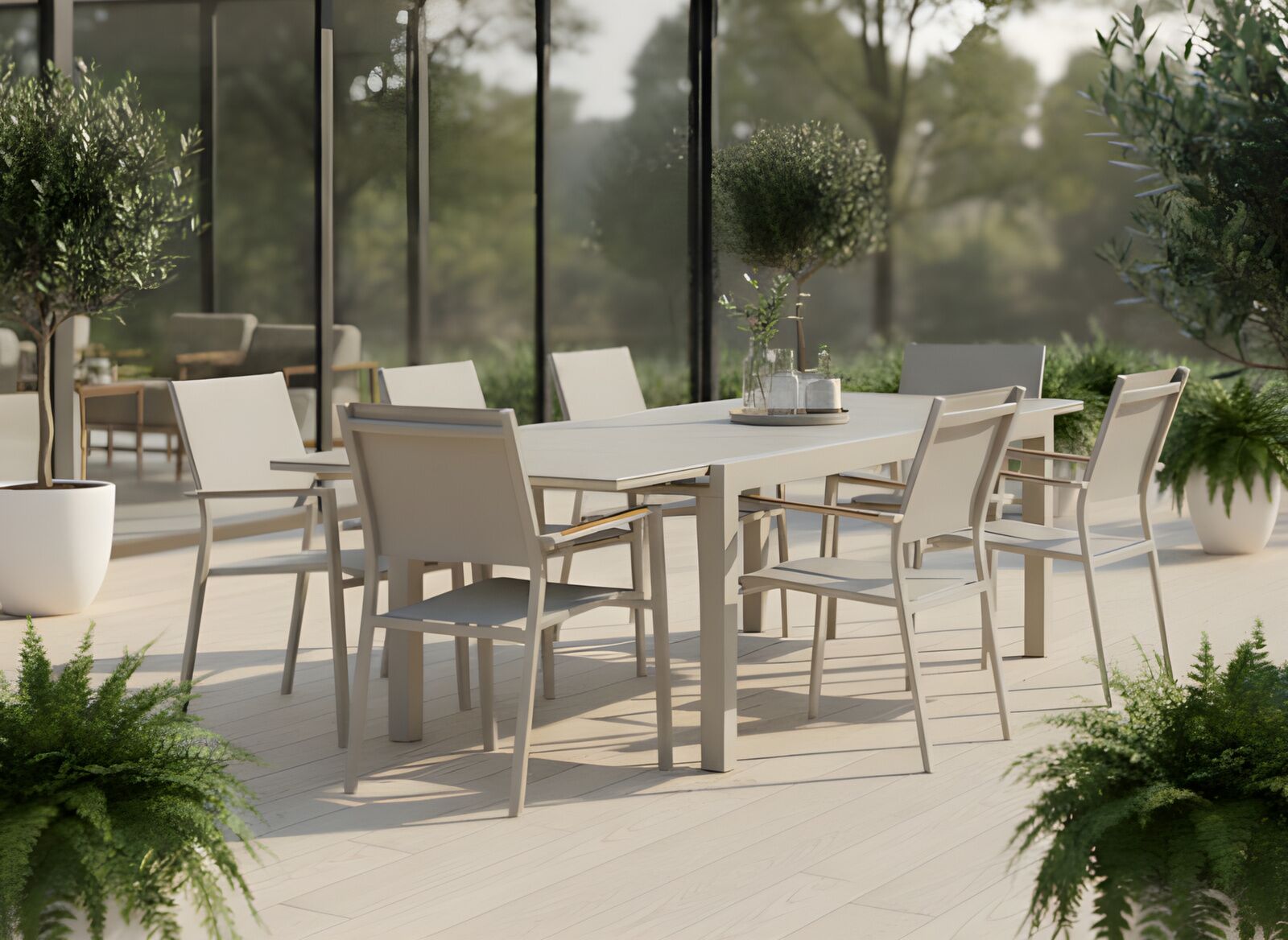 Table Olivia 140/240 cm, plateau céramique