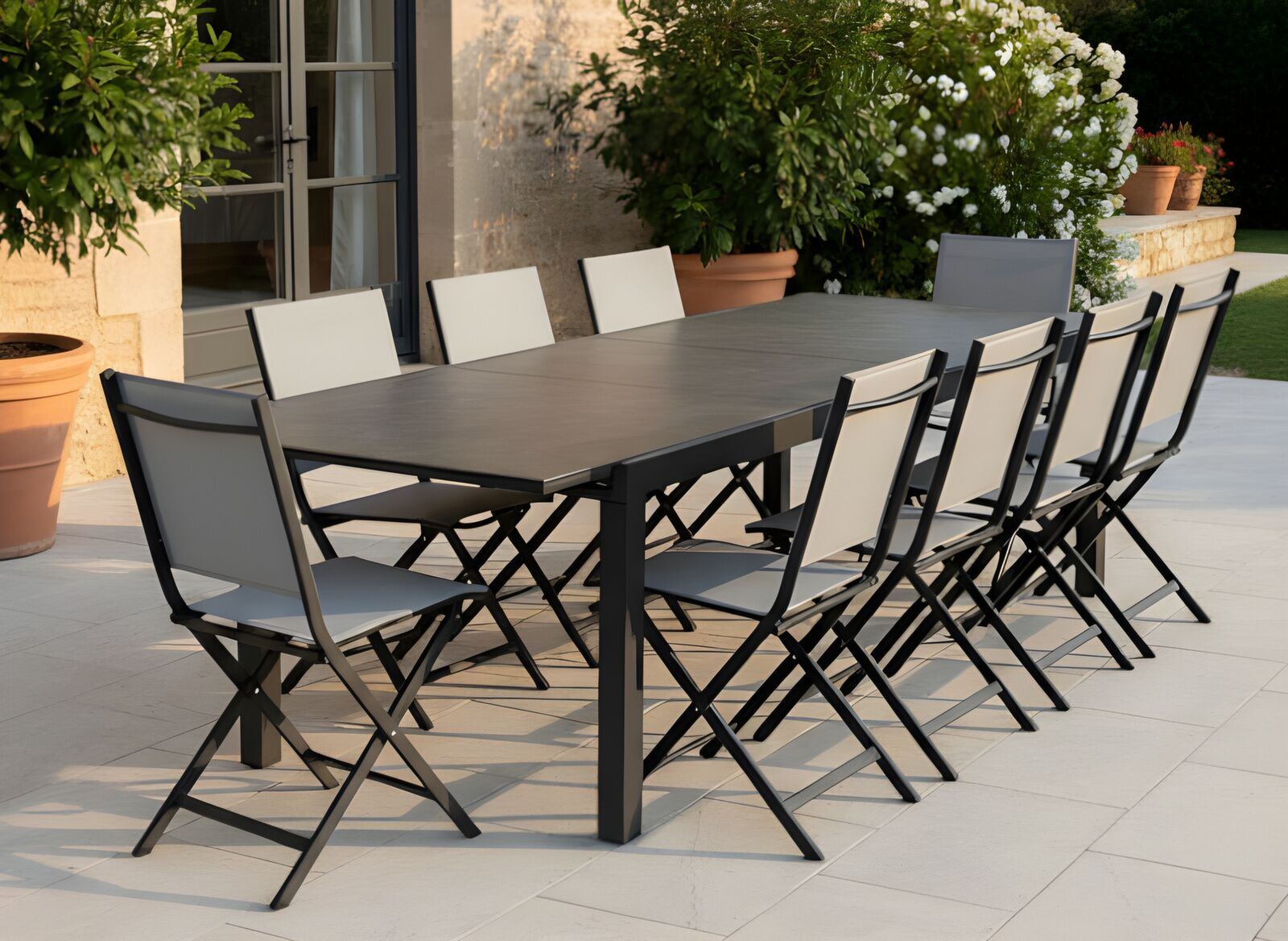 Table Olivia 200/300 cm, plateau céramique