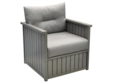 Fauteuil de jardin coussins dossier et assise épais aluminium beige - Proloisirs