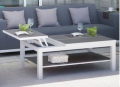 Table basse avec plateaux relevables Trespa® - Proloisirs