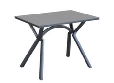 Table basse mi haute aluminium et plateau stratifié trespa - Proloisirs