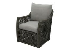 Fauteuil détente résine tressée ronde et coussin déhoussable - Proloisirs