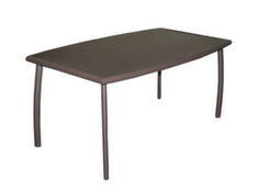 Table rectangle fixe plateau verre - Proloisirs