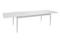 Table rectangulaire allonge centrale tout aluminium plateau design - Océo