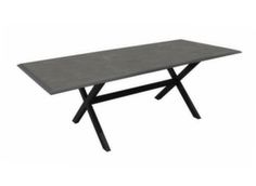 Table rectangulaire fixe piétement en croix plateau stratifié - Proloisirs