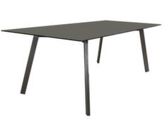 Table rectangle fixe plateau verre