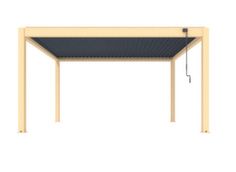 Pergola bioclimatique autoportée imitation bois - Océo
