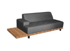 Méridienne en teck et coussins épais - Océo