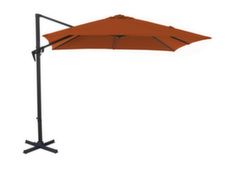 Parasol mat déporté toile carrée orange - Alizé