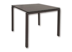 Table haute résine tressée et plateau verre - Proloisirs