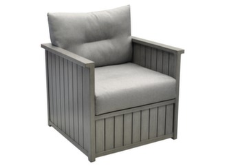 Fauteuil de jardin coussins dossier et assise épais aluminium beige - Proloisirs