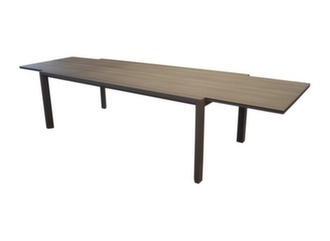 Table rectangle avec allonge escamotable et plateau résistant - Proloisirs