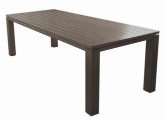 Table rectangulaire fixe avec plateau à lattes fermées - Proloisirs