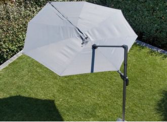 Parasol mat excentré toile forme feuille - Alizé
