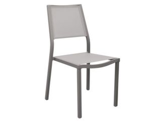 Chaise empilable aluminium et toile tendue - Proloisirs