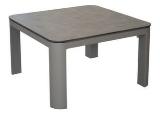 Table basse carrée aluminium plateau stratifié - Proloisirs