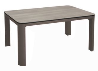 Table basse mi haute aluminium et plateau stratifié trespa - Proloisirs