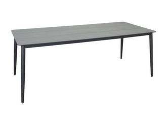 Table Vito pieds fuselés aluminium plateau stratifié - Proloisirs