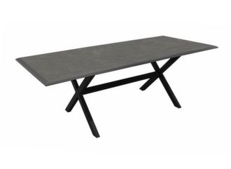 Table rectangulaire fixe piétement en croix plateau stratifié - Proloisirs
