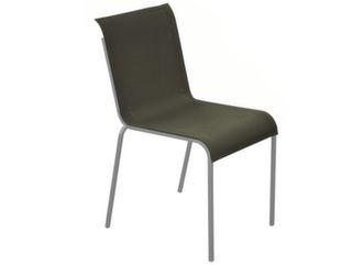 Chaise empilable acier et toile tendue - Proloisirs
