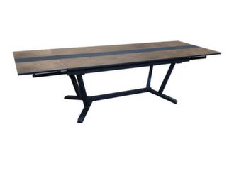 Table rectangulaire double allonge plateau stratifié robuste - Proloisirs