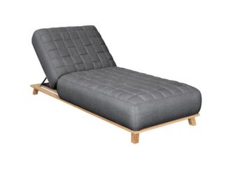 Large lit de soleil coussin sunbrella et pieds bois - Océo