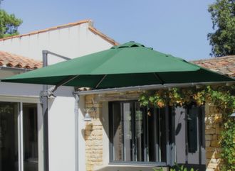 Parasol déporté NH 3 x 3 orientable, toile verte