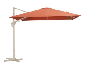 Parasol déporté NH 3x3 m orientable, mât crème