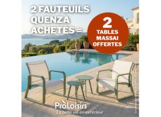 Offre Quenza: 2 tables Massai offertes