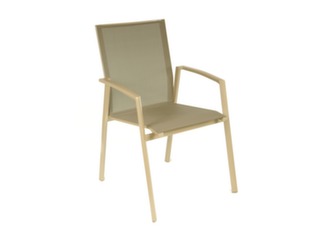 Fauteuil empilable aluminium toile tendue - Proloisirs