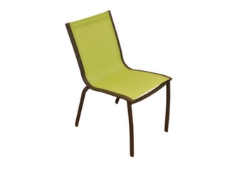 Chaise empilable aluminium et toile tendue - Proloisirs