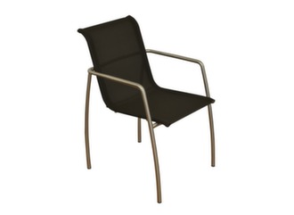 Fauteuil empilable inox toile tendue - Océo
