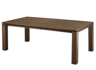 Table rectangulaire fixe plateau à lattes fermées - Proloisirs