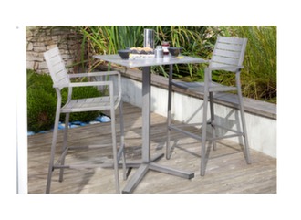 Guéridon haut de bar tout aluminium - Proloisirs