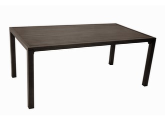 Table rectangle fixe plateau à lattes fermées - Proloisirs